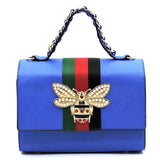 Queen Bee Stripe Satchel 2 in 1 - Blue