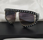 Studded Pearls - Black/Silver